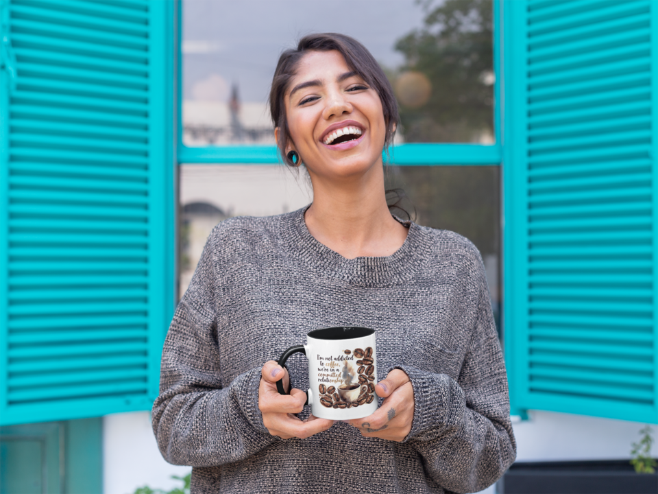 Coffee Relationship Mug — Black rim