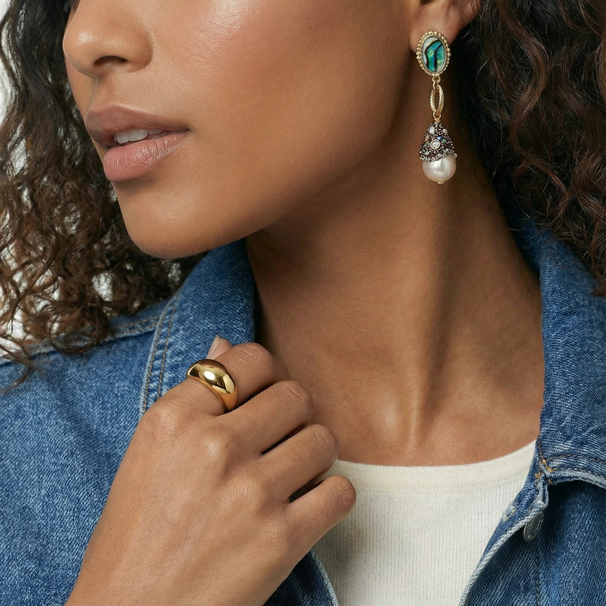 Baroque Pearl Statement Earrings