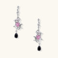 Rose Crown Drop Earrings