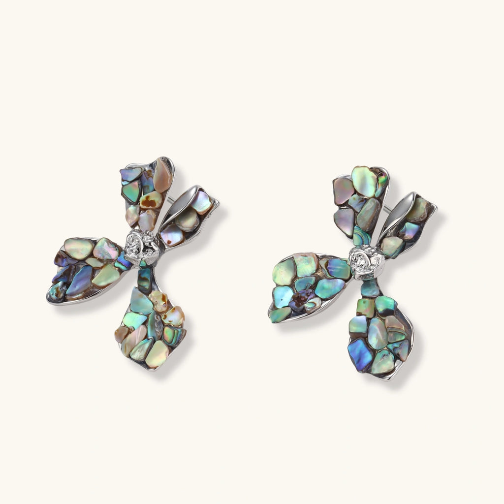 Celestial Shell Cross Studs