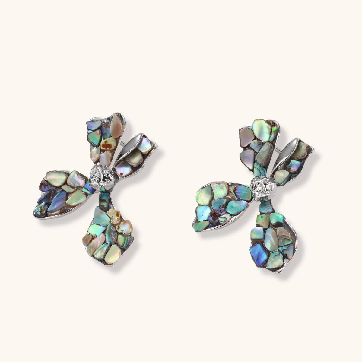 Celestial Shell Cross Studs