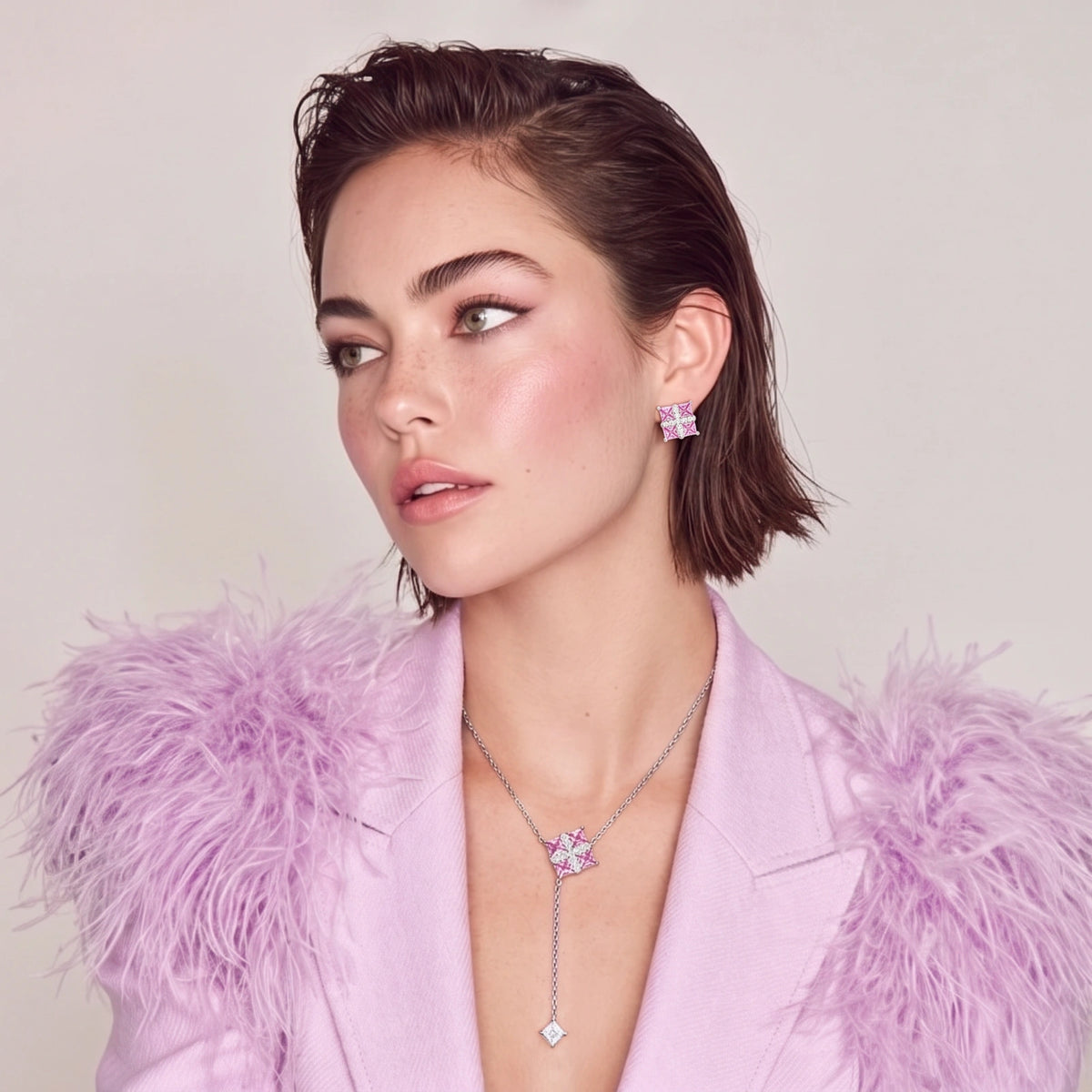 Pink Prism Cross Set