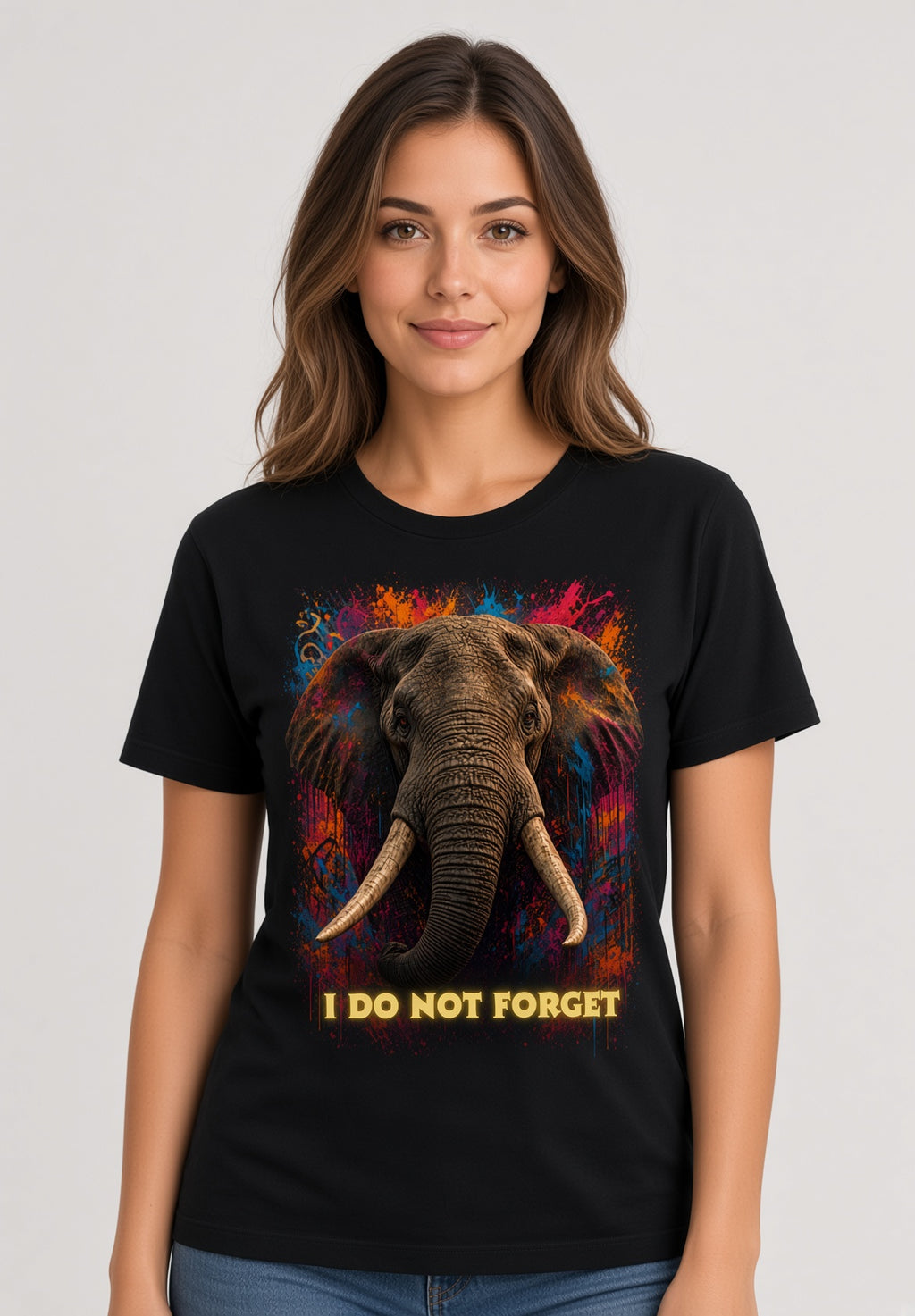 I Do Not Forget - Black tee on woman