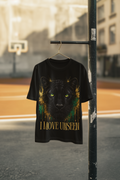 I Move Unseen - Black tee on hanger basketball court