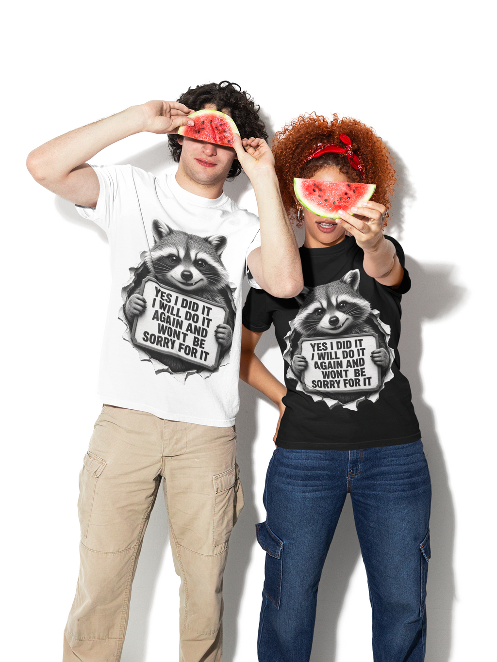 Yes I Did It tee - couple model shot