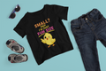 Fun Size Chick Tee Black - flat lay boy outfit