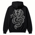 Bai Long Embroidered Hoodie – Black