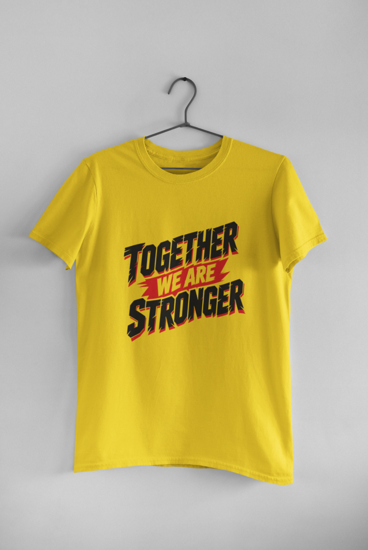 Together We Are Stronger - Yellow hanger mockup