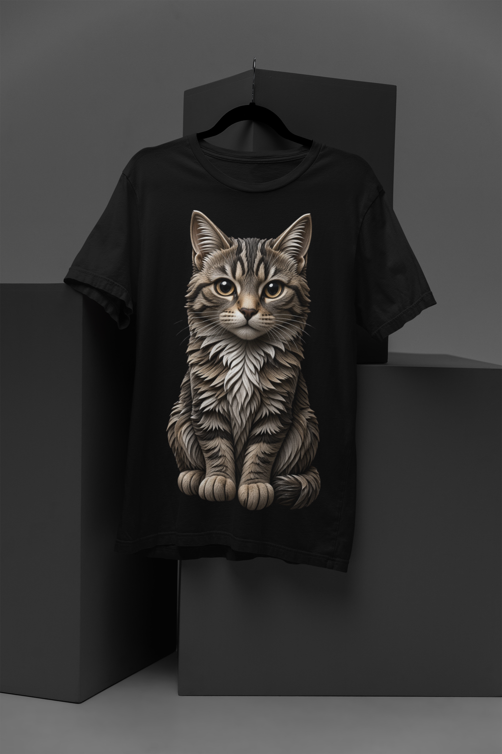 Mystical Cat Vibes tee - flat lay
