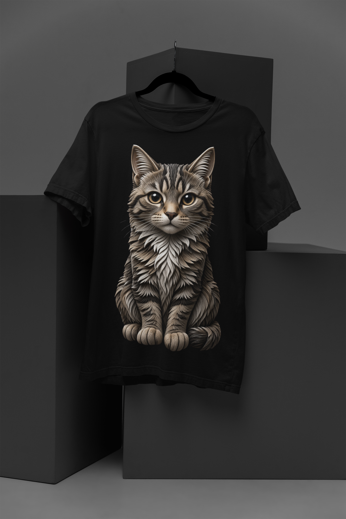 Mystical Cat Vibes tee - flat lay
