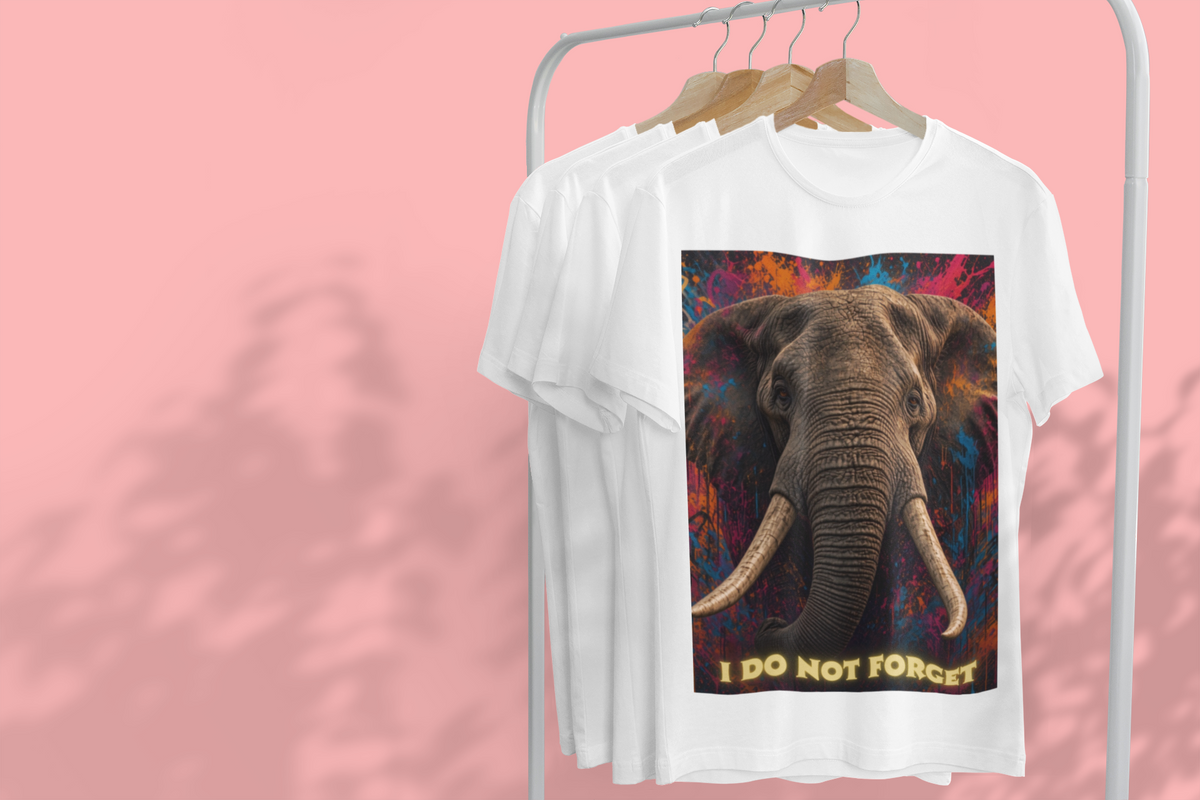 I Do Not Forget - White tee on hanger