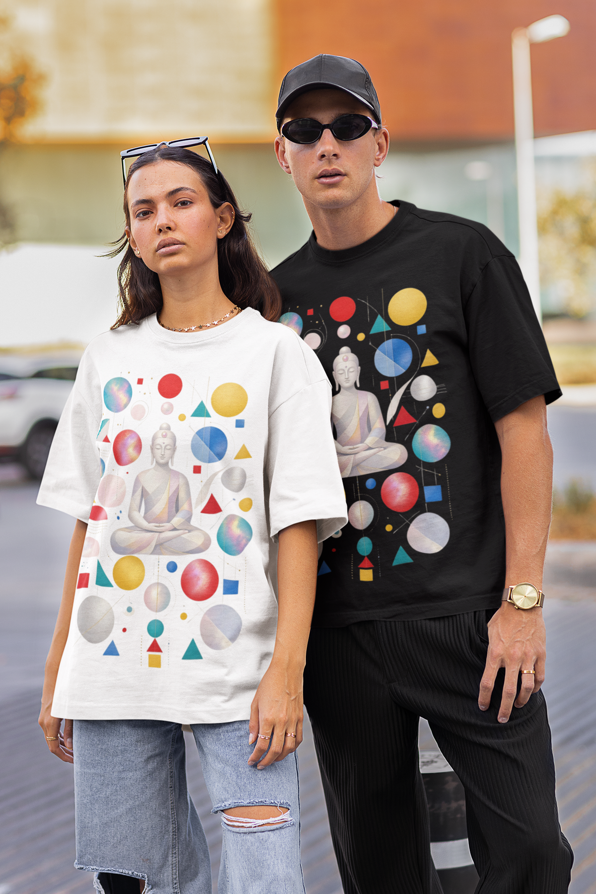 Geometric Serenity – Unisex Graphic Tee