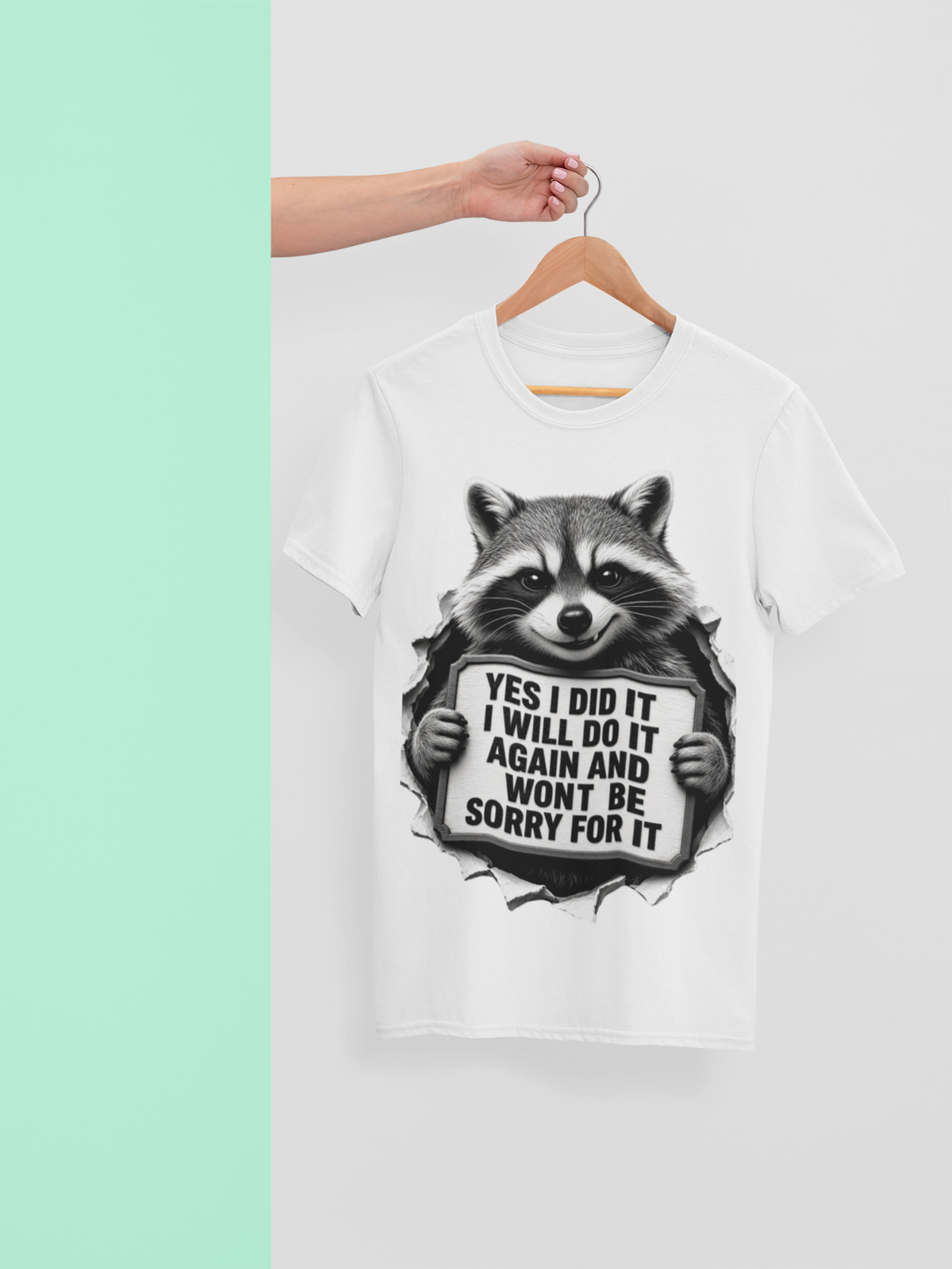 Yes I Did It tee - White flat lay