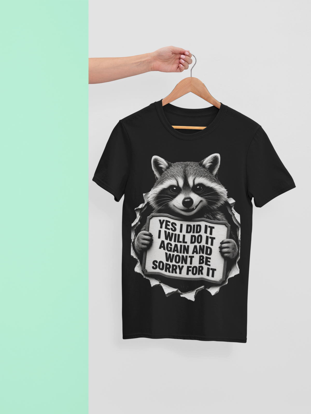 Yes I Did It tee - Black flat lay