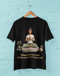 Inhale Exhale Yoga Tee - Black hanging mockup