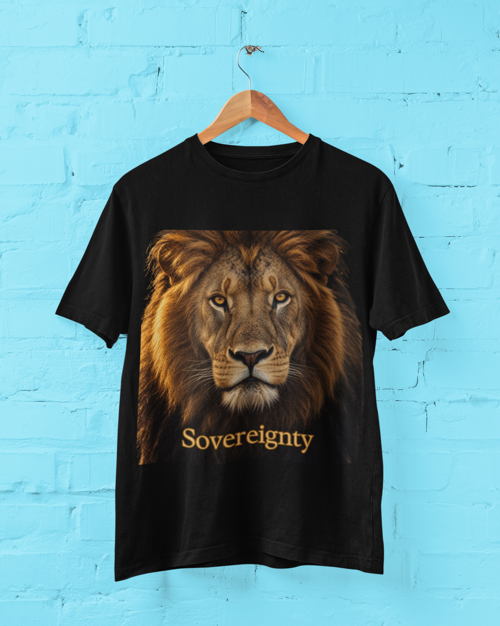 Sovereignty tee - black tee on hanger