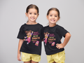 Mini Snack Queen T-Shirt Black - twin girls at photo studio