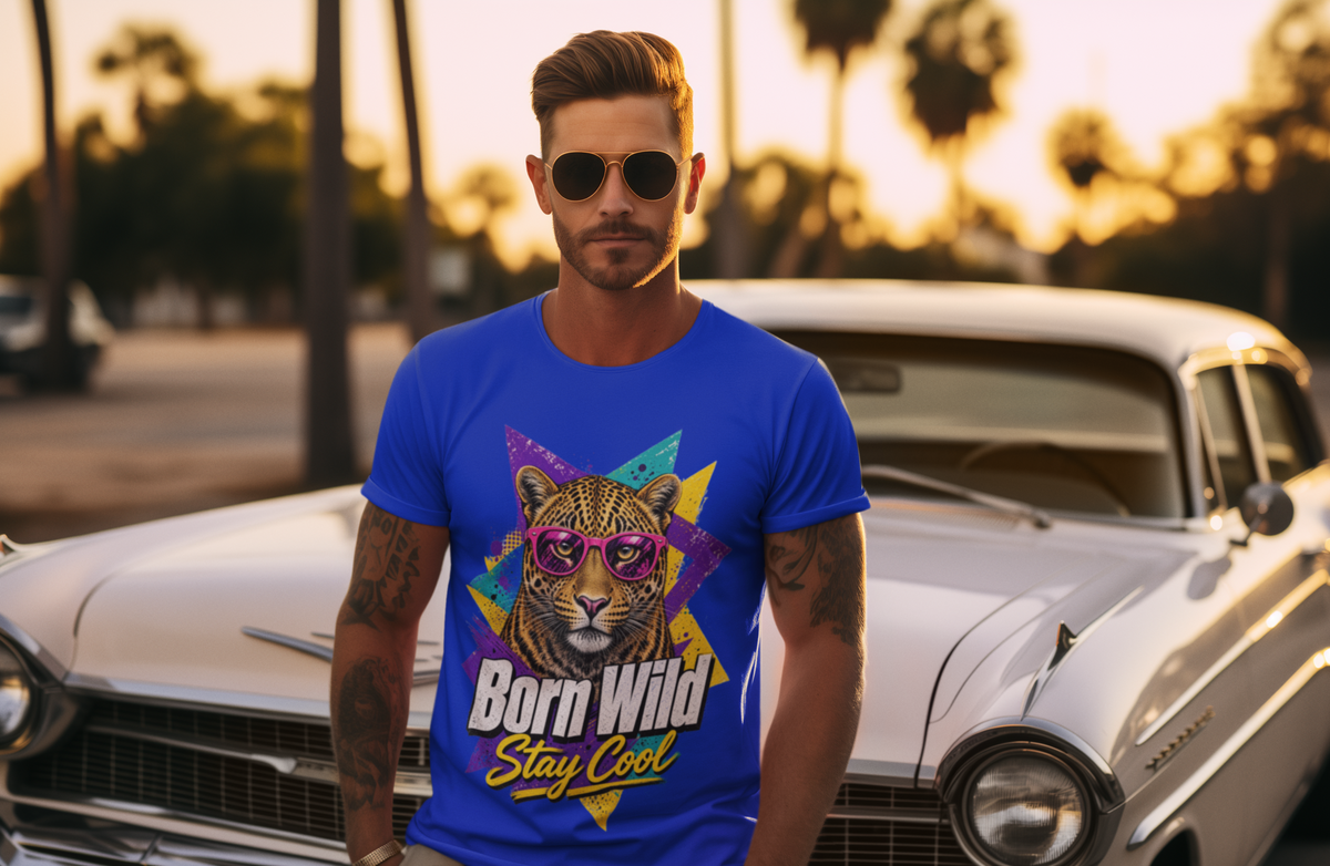 Born Wild Stay Cool tee - black, model front