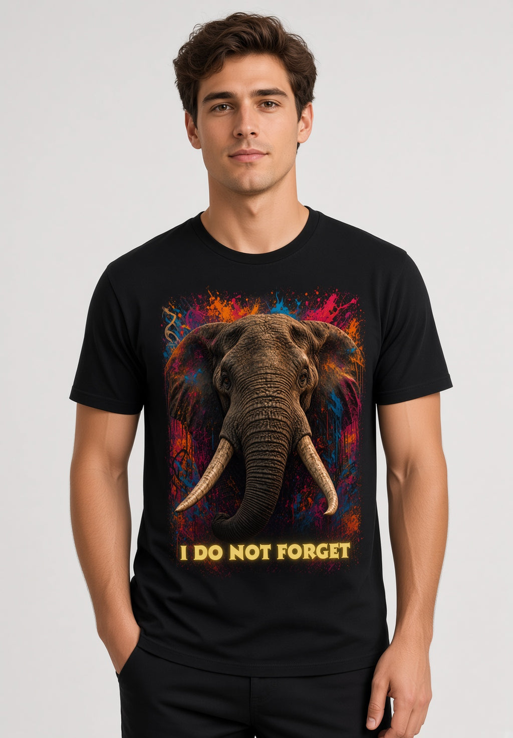 I Do Not Forget - Black tee on man