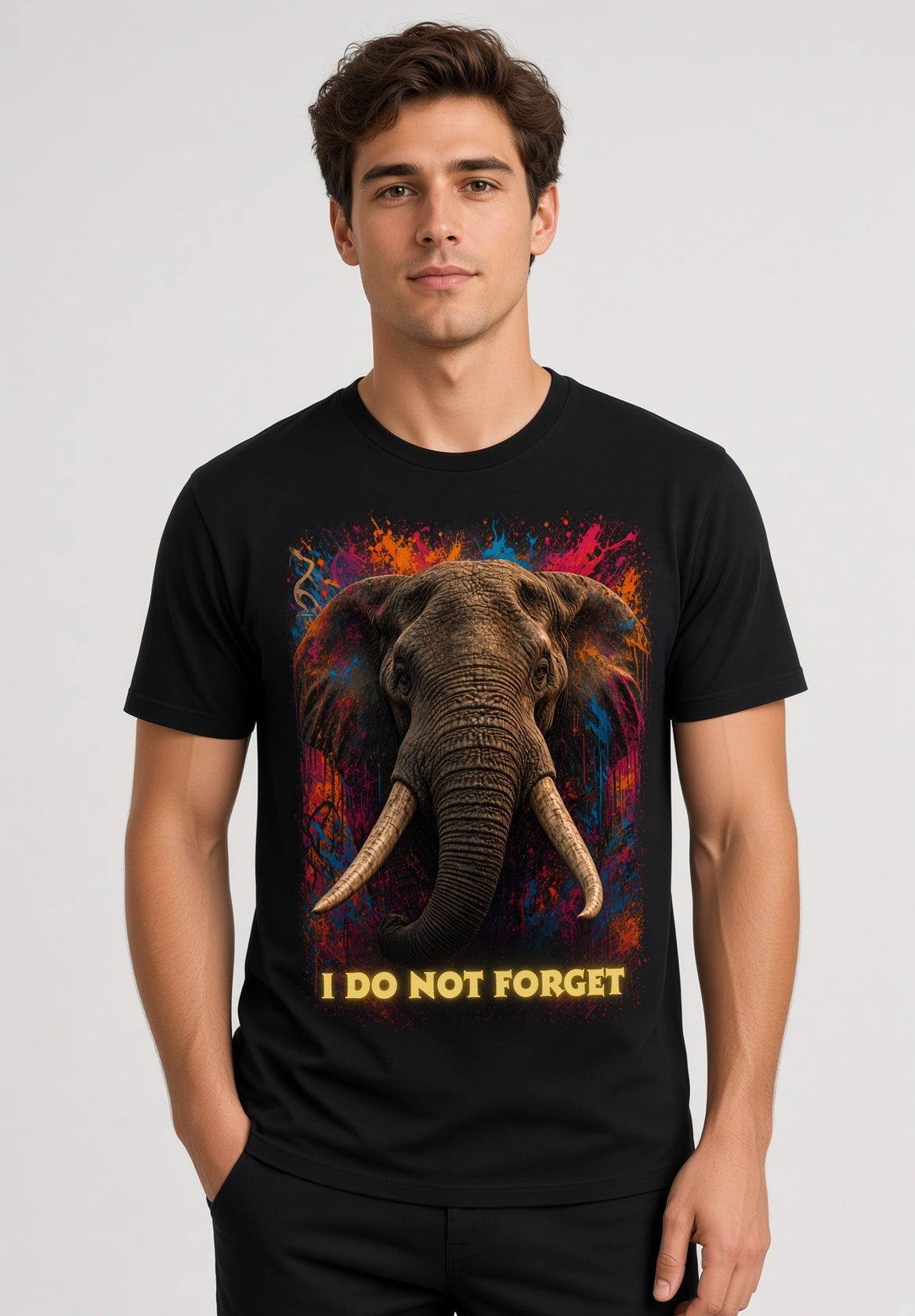 I Do Not Forget - Black tee on man