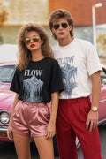 Flow Tee lifestyle shot - Black and White